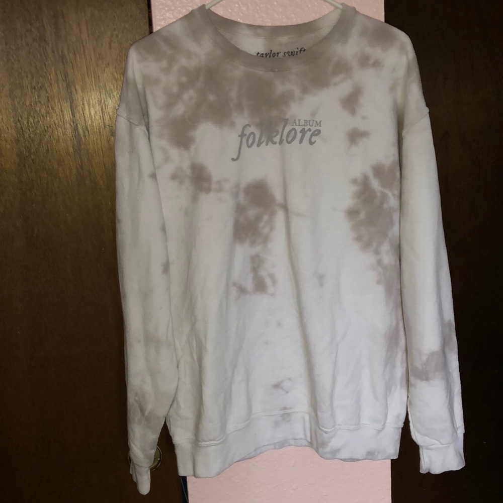 Taylor Swift folklore album tie dye crewneck, women’s size L!